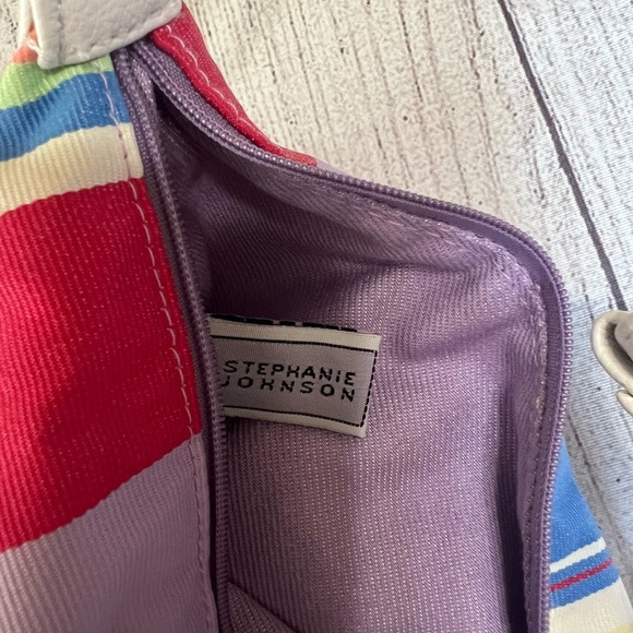 Stephanie Johnson Striped Cosmetic Bag Wristlet - Picture 3 of 8